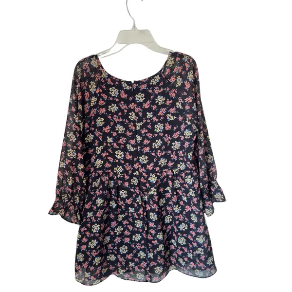 Free People Size 4 Ditsy Floral Mini Tunic Whimsical Dress Fairy Grunge - Image 5