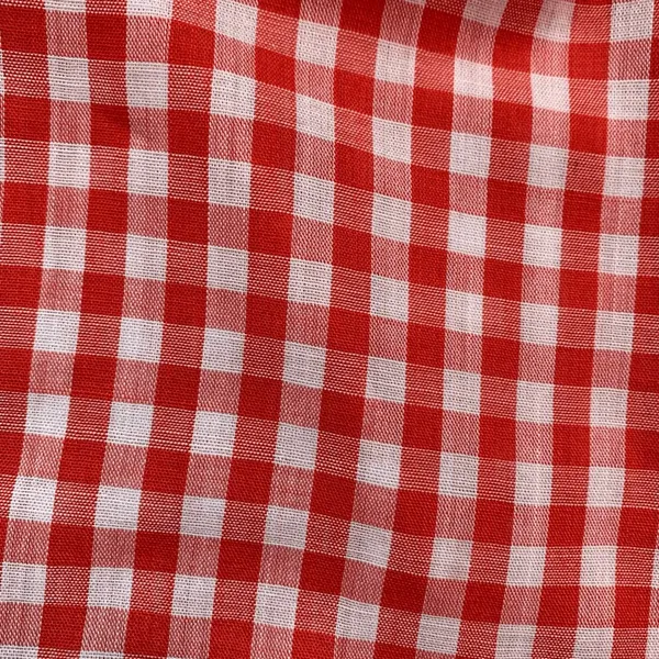 Vintage Red Gingham Smock Dress Peter Pan Collar Pockets Picnic Cottage Midi - Image 10