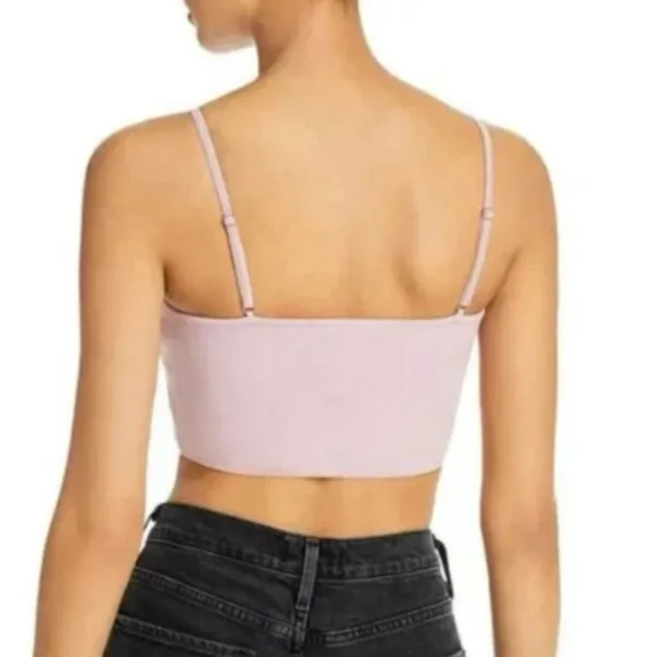 A.L.C. Winnie Knit Bra Top‎ in a Rose Pink Color Size Medium Cropped Top - Image 2