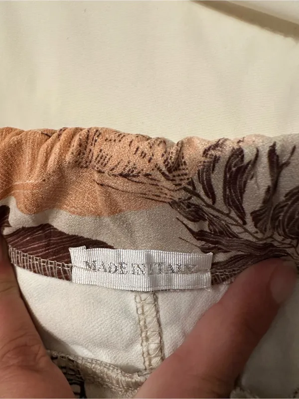 Amorosa Leaf Fauna Faux Suede Pants - Brown Tones - NWT - Size S-L (estimated) - Image 7
