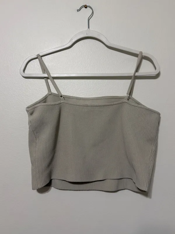 Aritzia Babaton Suite Sculpt Knit Bustier Size XL Top in MATTE PEARL Ribbed Tank - Image 6