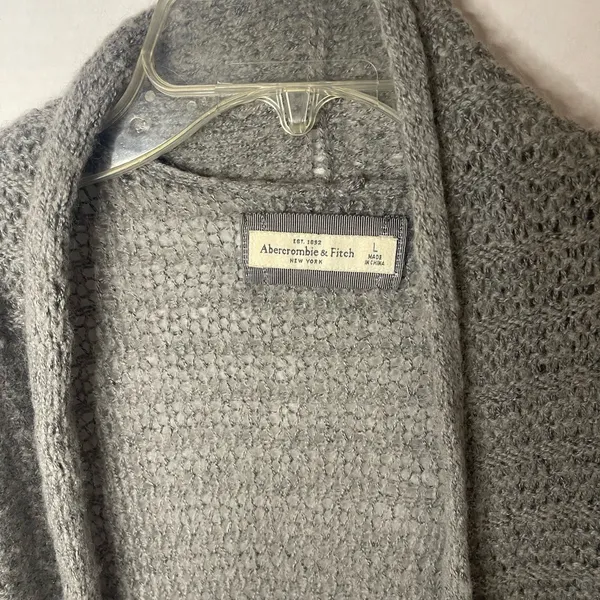 Abercrombie & Fitch Heather Gray Cardigan - Image 2