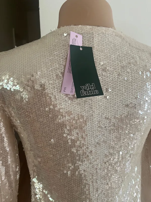 Women's Long Sleeve Sequin Mini Shift Holiday Dress - Wild Fable™. - Image 7