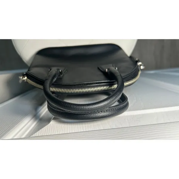 Kate Spade Black Pebbled Leather Dome Satchel Crossbody Bag Capsule‎ Purse - Image 11