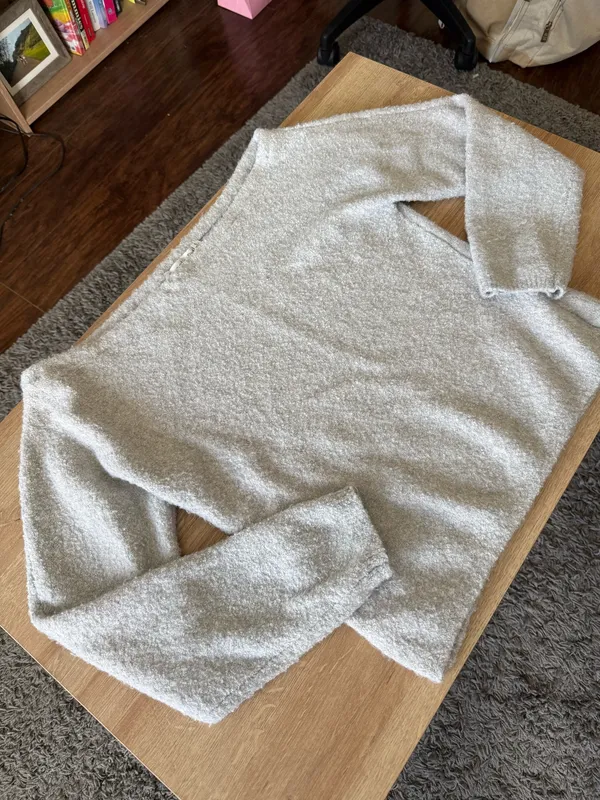 abercrombie boucle off the shoulder sweater - Image 2