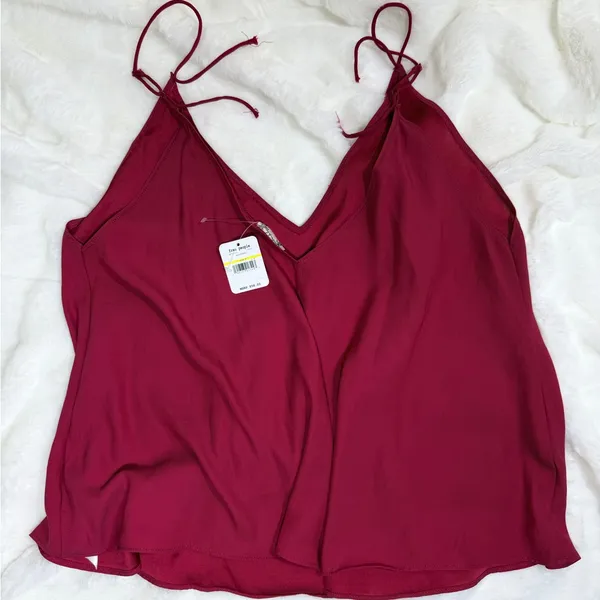 Free People Deep Red Camisole Top - Image 8