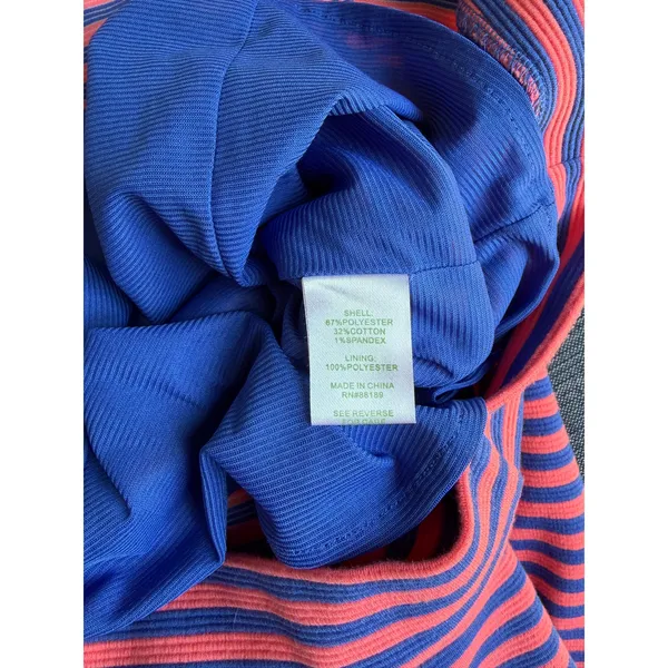 Lilly Pulitzer Pink Blue Striped Fit & Flare Dress Medium Preppy Resort - Image 9