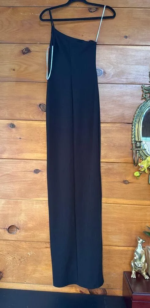 Lulus Keeper of My Heart Black One-Shoulder Maxi Dress Formal Holiday Size L - Image 5