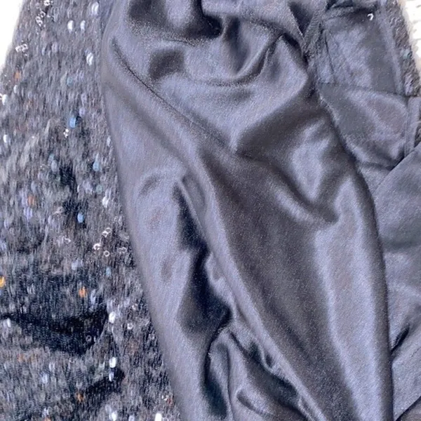 Alfred Angelo size 6 black strapless sequin dress - Image 6
