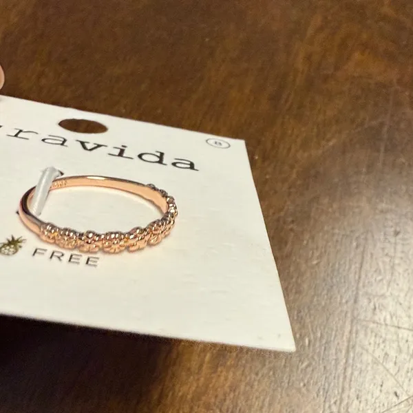 Pura Vida Floral Stacking Rings Set of Two - Brass Base with Rose Gold Plating - Image 2