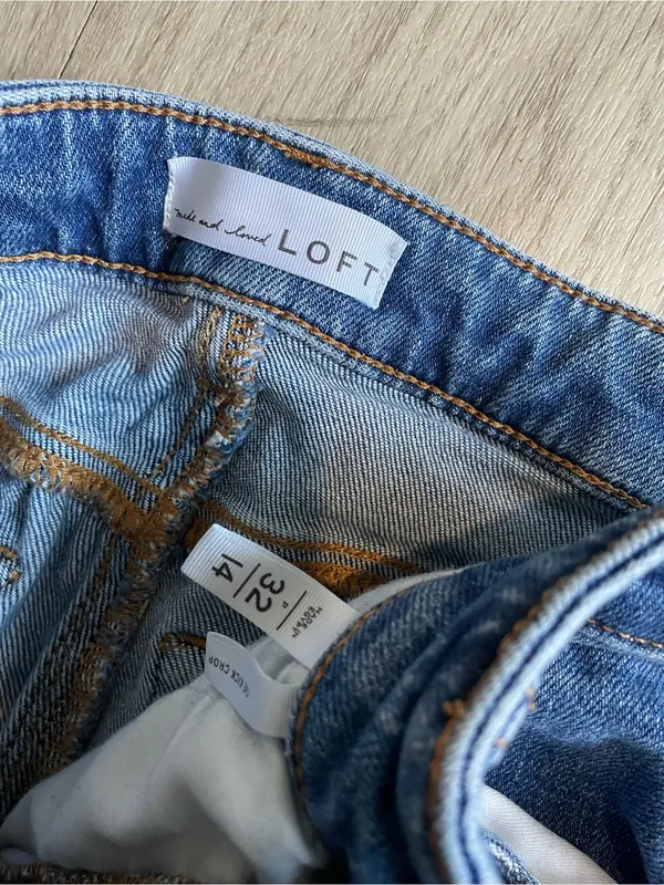 LOFT Women’s Straight Leg Blue Denim Jeans - Image 2