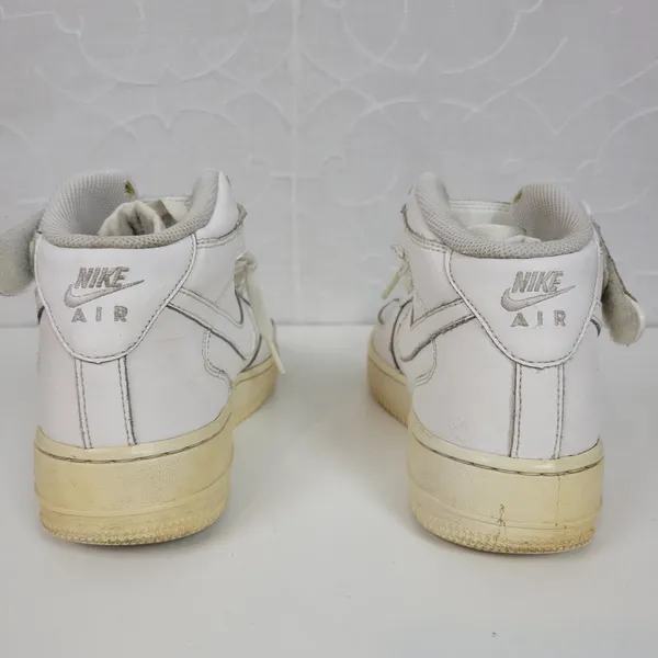 Nike Air Force 1 82' Women's Sneakers 7.5 White Mid Top Lace Up Athletic Shoes - Image 7