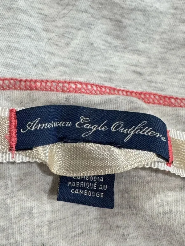 American Eagle Y2K Grey Lace Trim Babydoll Cami Women’s Small - Image 2