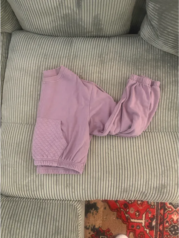 Flirtitude Active Purple Cropped Crewneck - Image 2