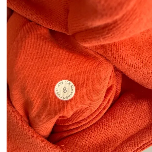 Lululemon Scuba Full-Zip Hoodie Burnt Orange Fleece Jacket Women's Sz 8‎ CA35801 - Image 8