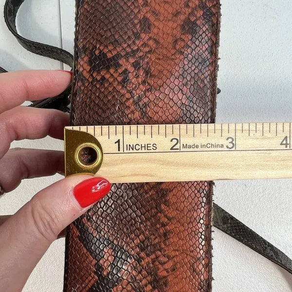 Madewell The Transport‎ Camera Bag Colorblock Snake Embossed Edition Rusted Tin - Image 16