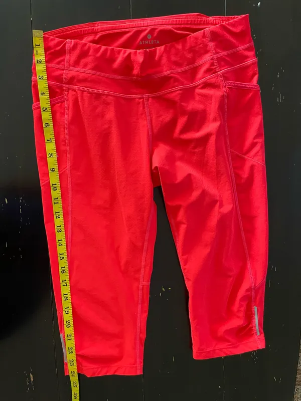 Bright Orange Athletic Capri ATHLETA Leggings ( Medium)   - Image 6