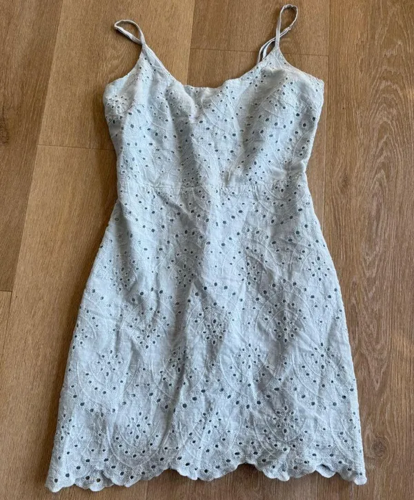 Lulus Light Blue Eyelet Lace Dress - Image 2