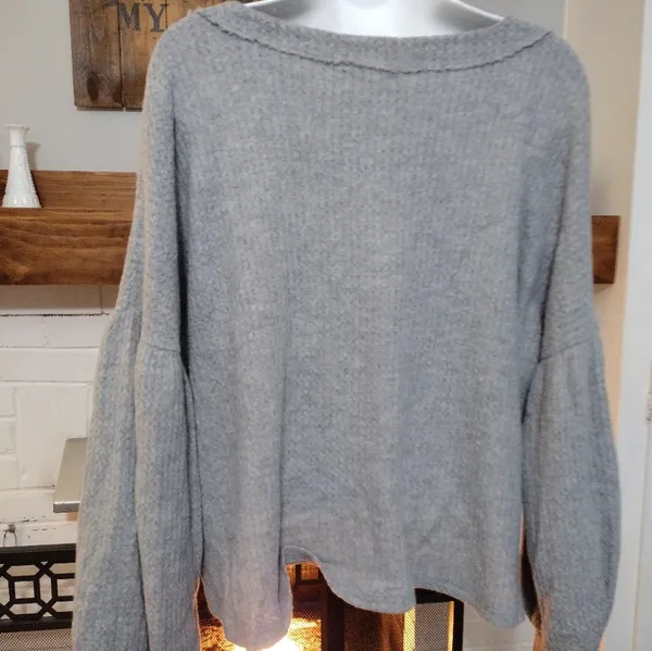 Altar’d State gray Waffle Knit Sweater - Image 3
