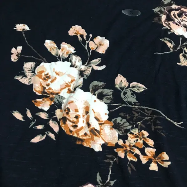 Maurices Floral Navy Blue Long Sleeve Shirt; small women’s; New - Image 7