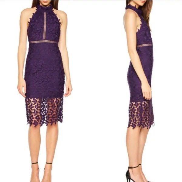 NWT Bardot Gemma lace dress purple‎ Sz 4 - Image 2