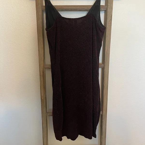 DIVIDED NWOT Womens Size 6 Semi Sheer Red Sparkle Mini cocktail dress - Image 3
