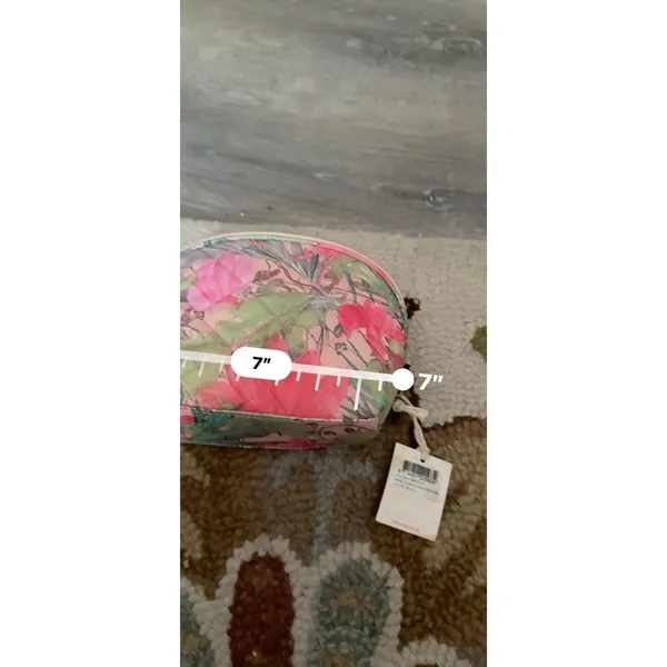 New Y2K Oilily Cosmetic Organizer Toiletry Bag 2 Sizes Pink paisley floral - Image 8