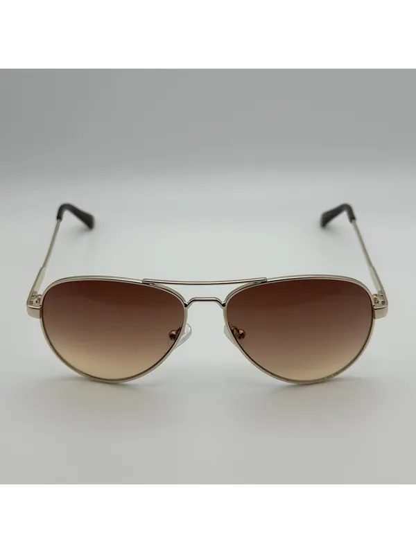 G by Guess Aviator Sunglasses with Gradient Brown Lenses - Image 4