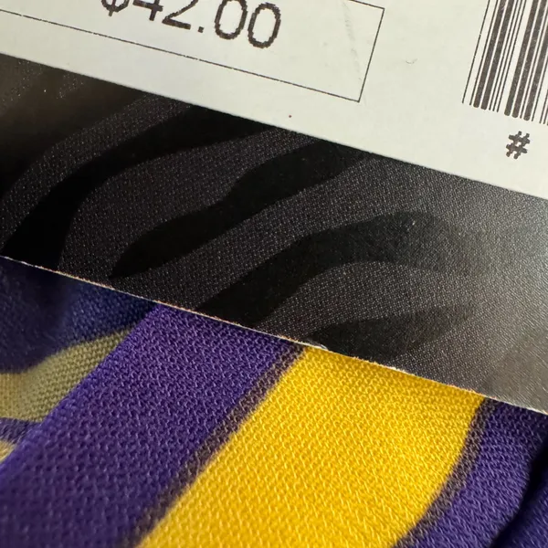 Peach Love California LSU purple and gold stripped shorts - Image 4