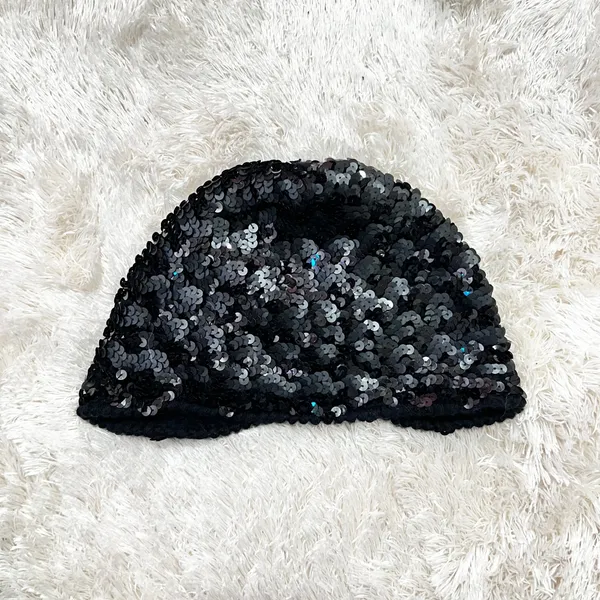 Juicy Couture Sequin Hat Vintage Y2K 2000s 100% Merino‎ Wool - Image 3