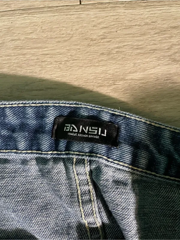 Classic Dark Blue Denim Button - Image 2