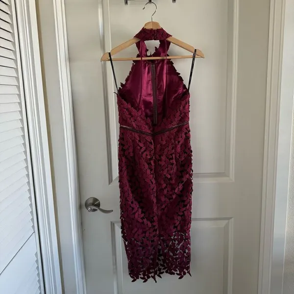 Bardot Gemma Dress Burgundy - Image 5