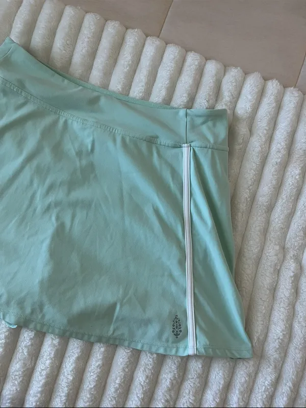 Free People Movement Mint Green Circle Skirt with White Trim - Image 2