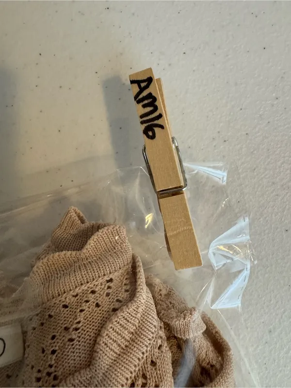 Ronny Kobo Tan Pointelle Open-Knit Bell Sleeve Ruffle Sweater Top Size Small - Image 7