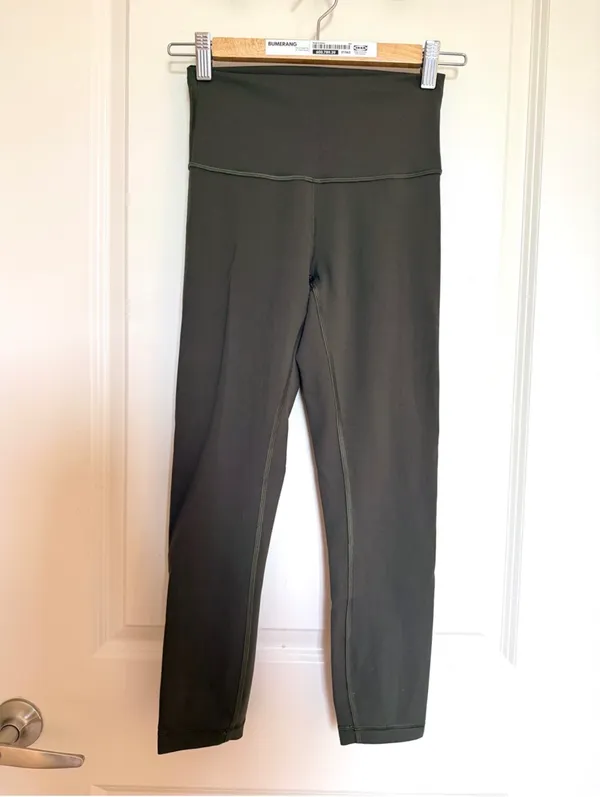 Lululemon Dark Olive High-Rise Wunder Train Leggings 23” Sz 4 - Image 4