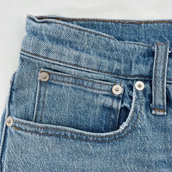 Madewell Cali Demi-Boot Blue Jeans Light Denim High Waisted Button Fly Size 29 - Image 5