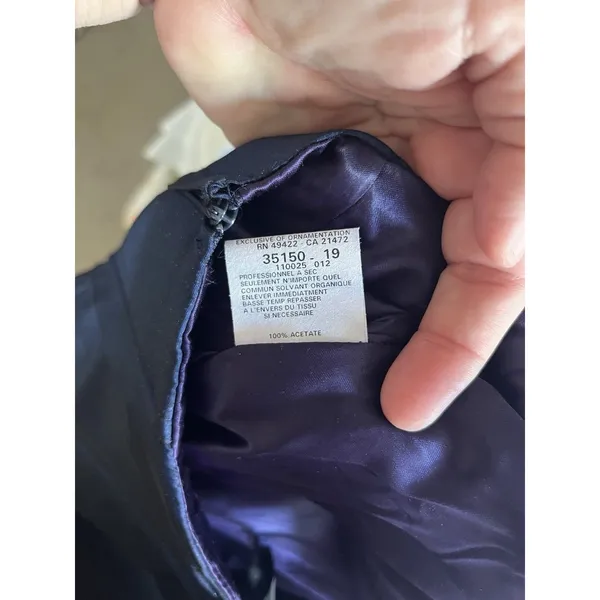 Jessica McClintock for Gunne Sax Blue Glitter Strapless Formal Dress Size 3 - Image 12
