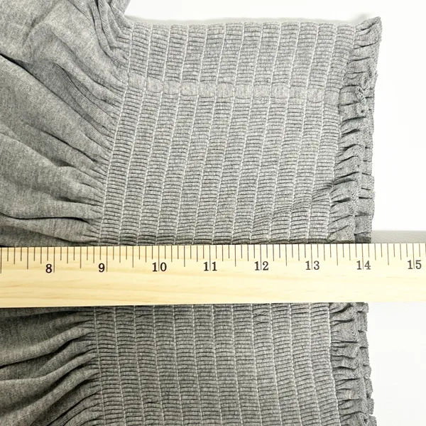 Natural Life Womens Smocked Waist Shorts Gray Ruffle Trim Daisy Charm‎ Size XS - Image 11