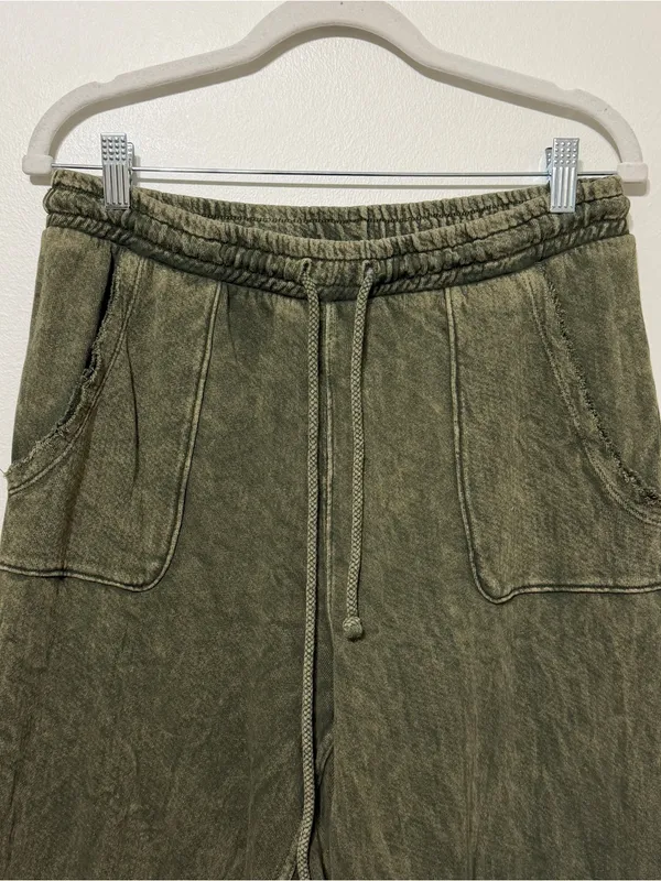 Three Bird Nest Relaxing Robin Wide Leg Pant Olive Green Size Large - Image 5