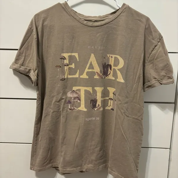 Anthropologie Malai Earth Brown Oversized Tee - Image 2