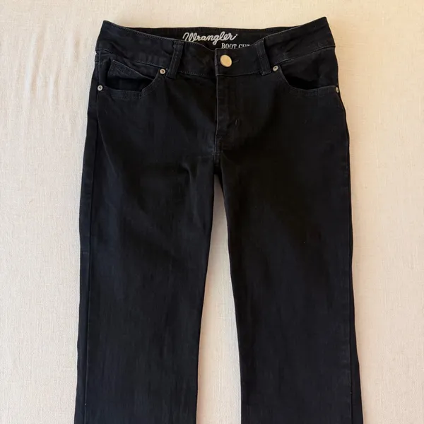 Wrangler Boot Cut Low Rise Denim Jeans Womens 5x32 Black - Image 4