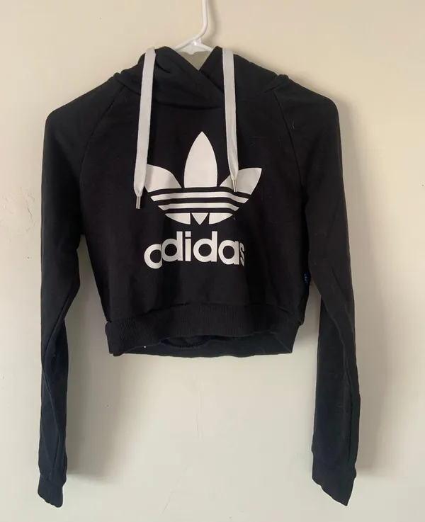 Adidas Cropped Hoodie - Image 3