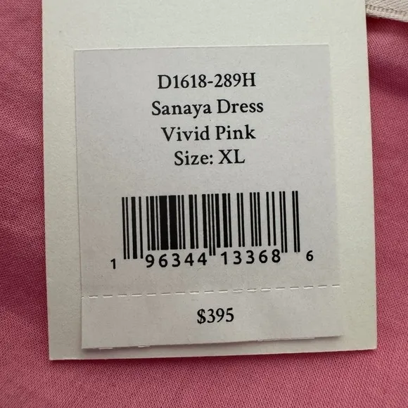 LoveShackFancy Sanaya Dress XL Vivid Pink‎ Long Sleeve Ruffle Tiered Lace Trim - Image 13