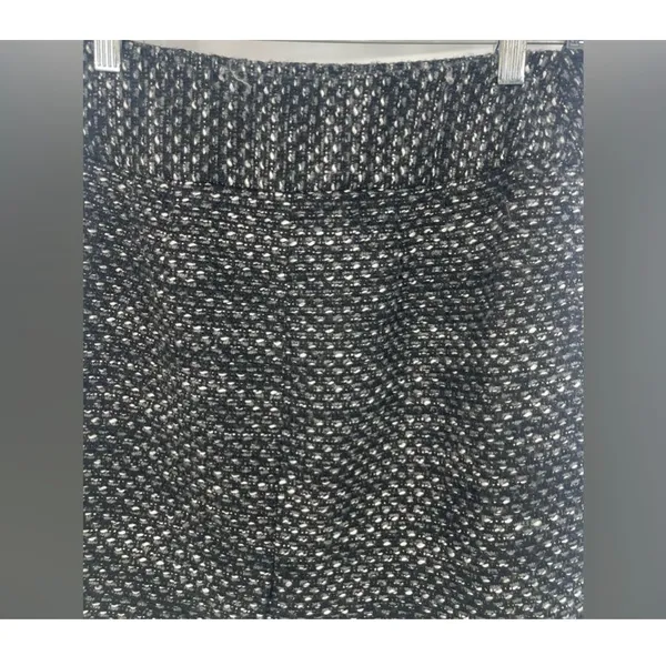 Ann Taylor Tweed Pencil Skirt‎ Black White Textured Office Wear - Image 4