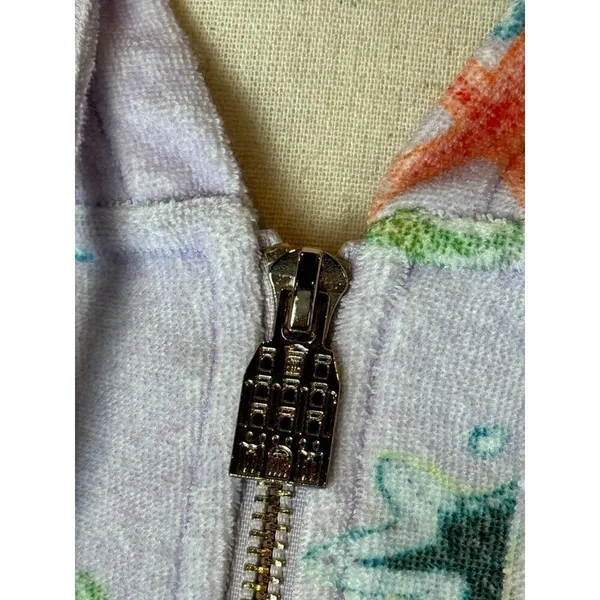 Hill House The Allie Zip Up Sweatshirt Women XS Purple Sea Creatures Hooded‎ - Image 7