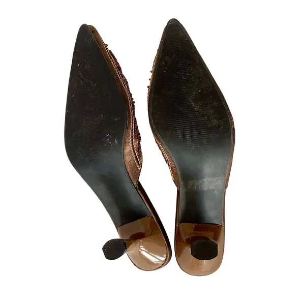 Beauty Max Jeweled Mules Brown Size 8.5 - Image 6