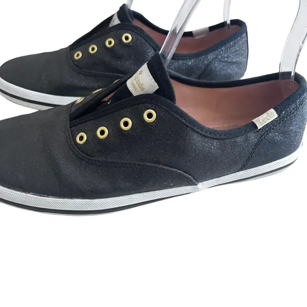 Keds x Kate Spade Glitter Sneakers Black Size 5M Champion Coquette Party - Image 6