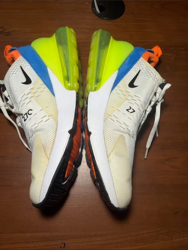 Nike Men’s White/Black/Orange/Blue/Green Athletic Sneakers - Image 3