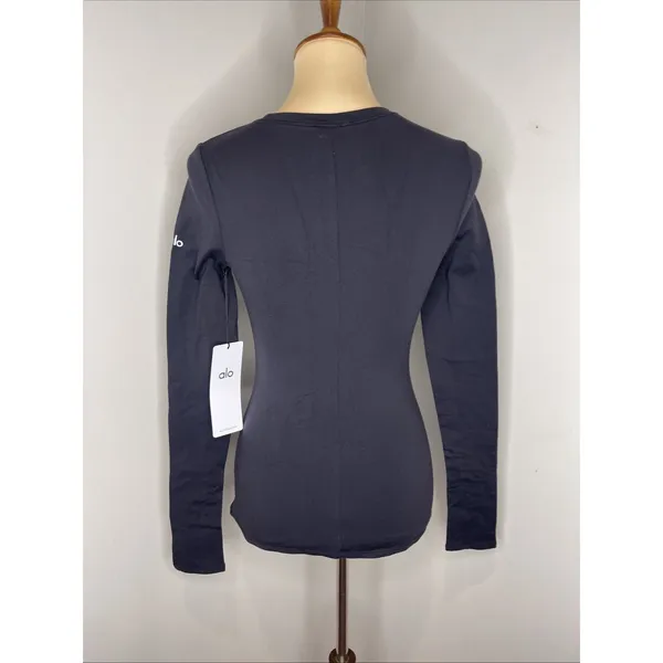 New Alo Airbrush Winter Warm Nocturne Long Sleeve Black Small S - Image 3