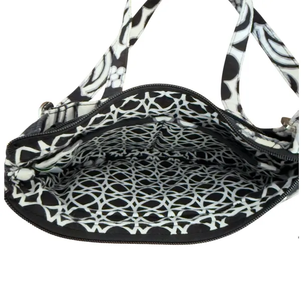 Vera Bradley Night and Day Quilted Crossbody Bag‎ Black White Small Messenger - Image 9